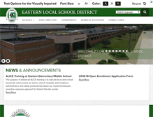 Tablet Screenshot of easternlocal.com